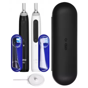Oral-B iO Series 5 Duo Pack elektrische Zahnbürsten, Mattschwarz + Weiß (iOG5d.2J6.2K)