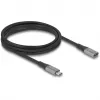 Delock 81202 USB-40-Gbps-USB-C-Verlängerungskabel, Stecker auf Buchse, PD 240 W, 2 m, grau