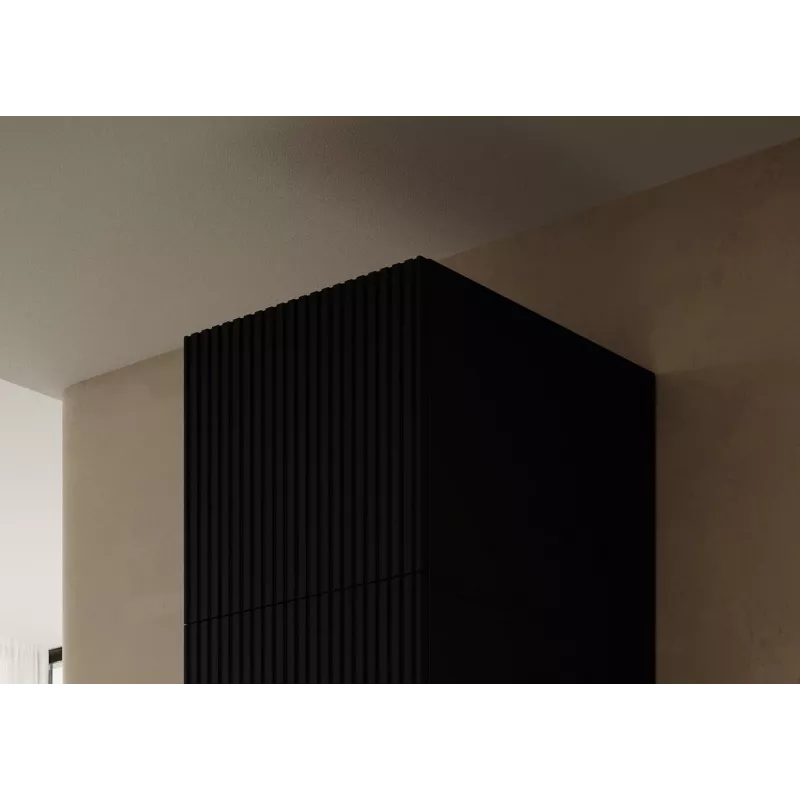 Kleiderschrank cama meble PAFOS 1D BASE 45×55.5×45 cm Schwarz matt, 1 Tür