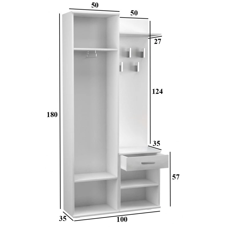 Topeshop GAR DUO SONOMA entryway Schrank