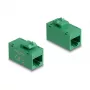 Delock 90640 Keystone-Modul RJ45-Buchse zu RJ45-Buchse, Cat.6A UTP, grün