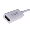 Video-Adapterkabel SAVIO Mini DisplayPort (Stecker) auf HDMI Typ A (Buchse) 0,2 m, weiß