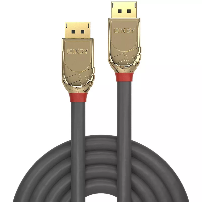 Lindy 10m DisplayPort 1.2 Kabel, Gold Line