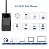 Akyga AK-CH-21 GaN-USB-Ladegerät 65 W, 2 x USB-C + USB-A, mit Steckdose, 1,5 m, Schwarz