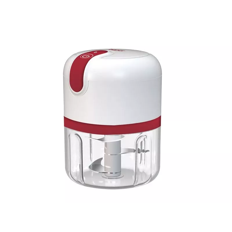 Beper P102ROB050 USB-wiederaufladbarer Zerkleinerer, 0,25 L, 30 W, Weiß/Rot