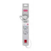 Graue Activejet-Steckdosenleiste mit Kabel ACJ COMBO 5G/1,5M/BEZP. AUT/S