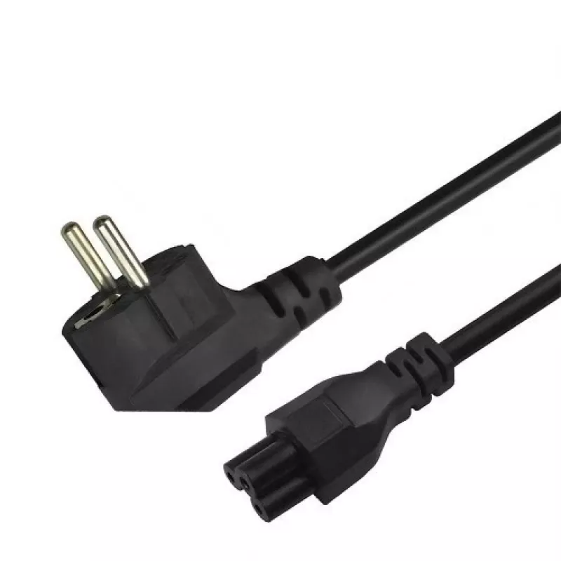 Savio CL-158 Netzkabel IEC C5 auf C/E/F-Stecker, 3 m, Schwarz