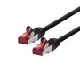 LOGON TCR66SS070BL Netzwerk-Patchkabel, Cat6 SF/UTP (S-FTP), 7 m, Schwarz