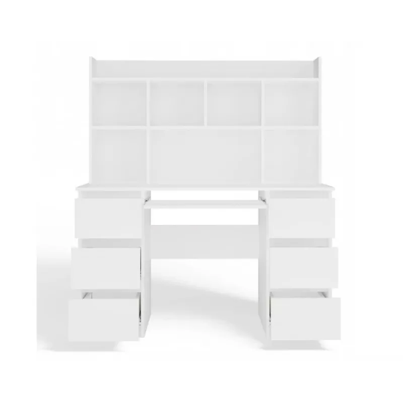 KUBA Schreibtisch Set + Extension Piece, weiß