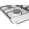 Einbaukochfeld Amica PGA6100BpR, 4 Gasbrenner, mechanische Steuerung, Edelstahl