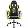 Subsonic SA5609-IM1 Pro Iron Maiden Killers Gaming-Stuhl, 3D-Armlehnen, Kunstleder, Neigung 90°–135°, 120 kg, Schwarz mit gelber Stickerei