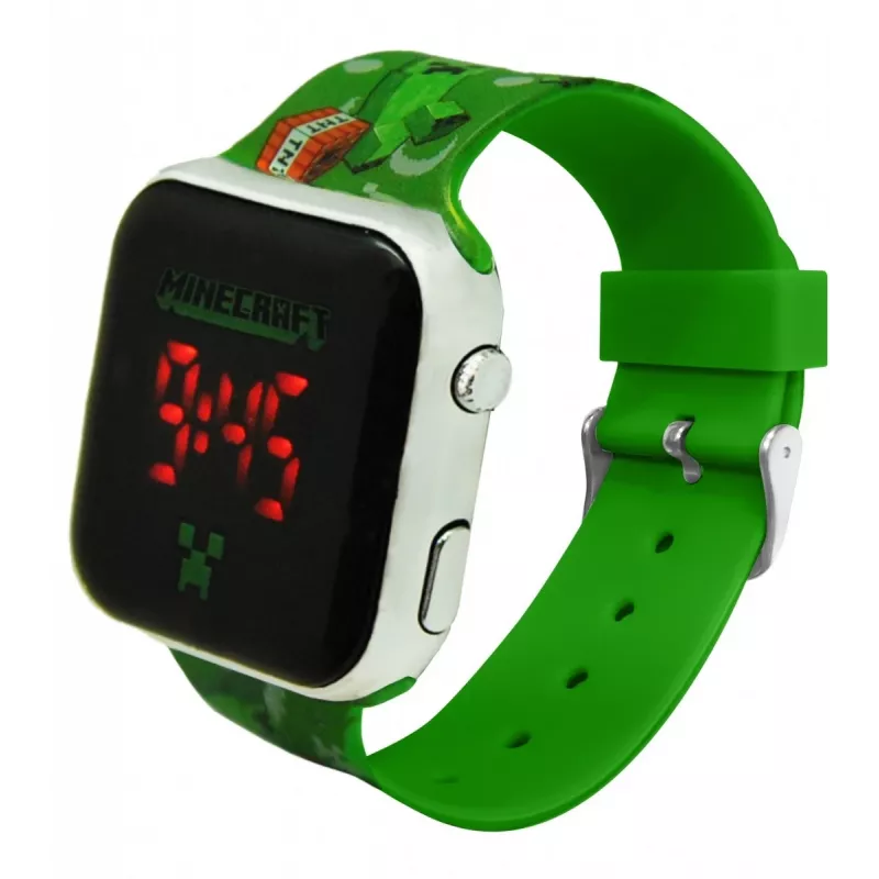 Digitale Kinderarmbanduhr Euroswan Minecraft LED Modell 065786