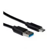 ROLINE RM USB 3.2 Gen 1 Kabel, A-C, ST/ST, schwarz, 1 m
