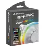 Sharkoon Shark Blades PWM RGB 120-mm-Gehäuselüfter, 400–1400 U/min, Weiß