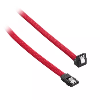 CableMod ModMesh - SATA-Kabel - Serial ATA 150/300/600 - SATA (W) rechtwinklig zu SATA (W) - 60 cm - Rot (CM-CAB-RSAT-N60KR-R)
