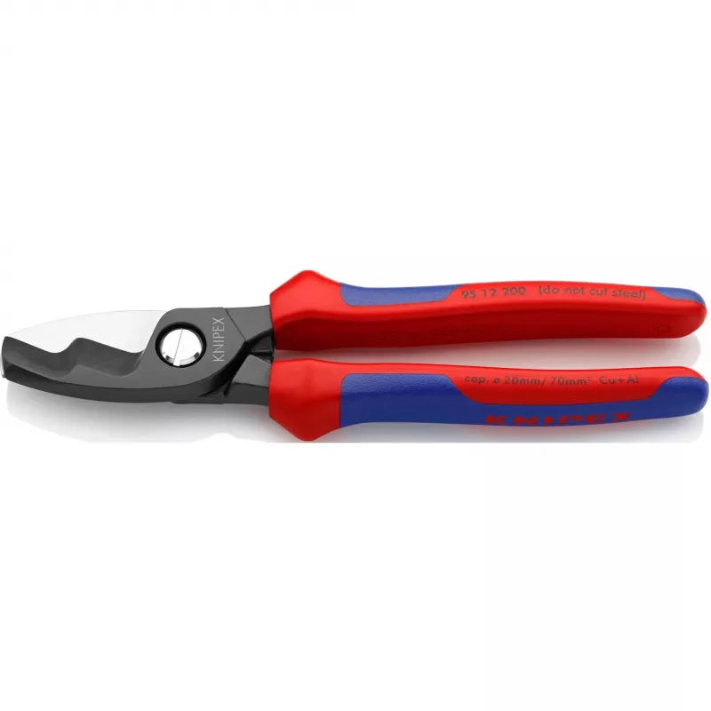 Knipex 95 12 200 Kabelschere mit Doppelschneide, 200 mm