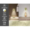 Beper P201UTP116 wiederaufladbare LED-Tischleuchte, 1,5 W, Touch-Schalter, dimmbar, 33-mm-Flaschenadapter, wasserbeständig, Gold