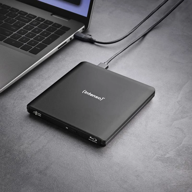 Intenso EOD 500BD Slim externer Blu-ray-Brenner, USB 3.2 Gen 1, Schwarz