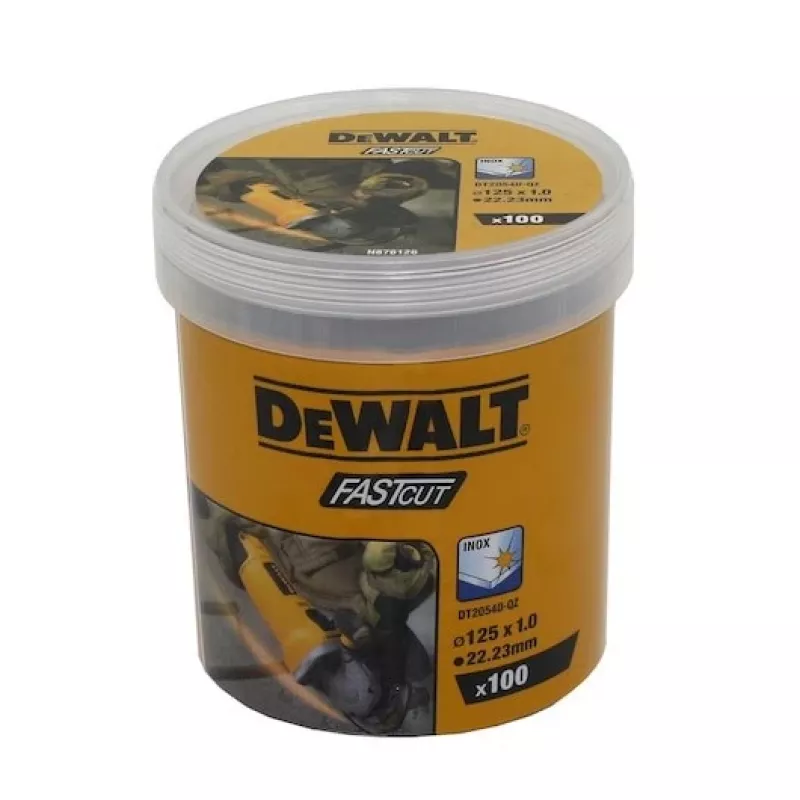 DeWalt DT20540-QZ Metal Target Inox Trennscheiben 125 x 1,0 mm, 100er-Pack