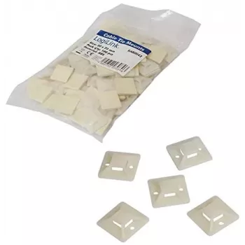 Kabelbinderhalterung LogiLink KAB0042 Beige ABS 100 Stück