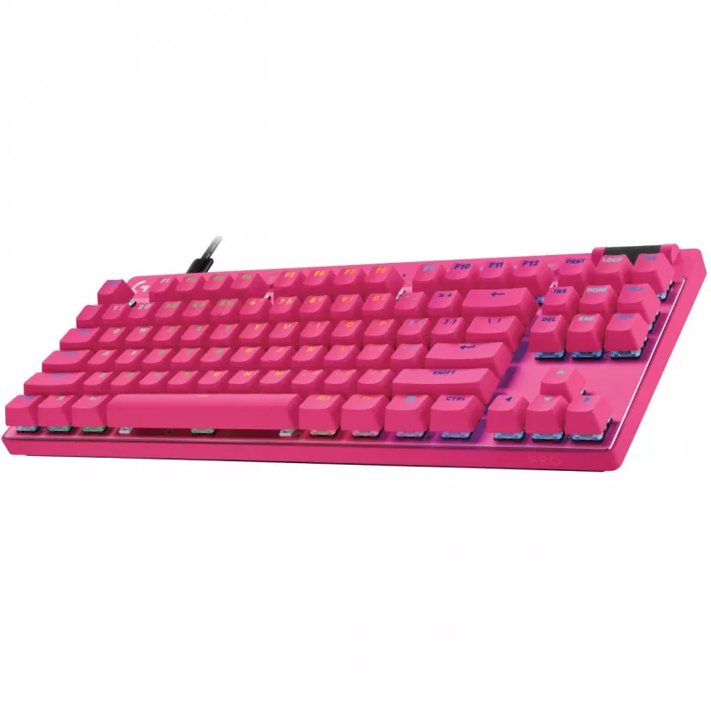 Logitech G PRO X TKL RAPID Tastatur Gaming USB QWERTY Pink Tenkeyless