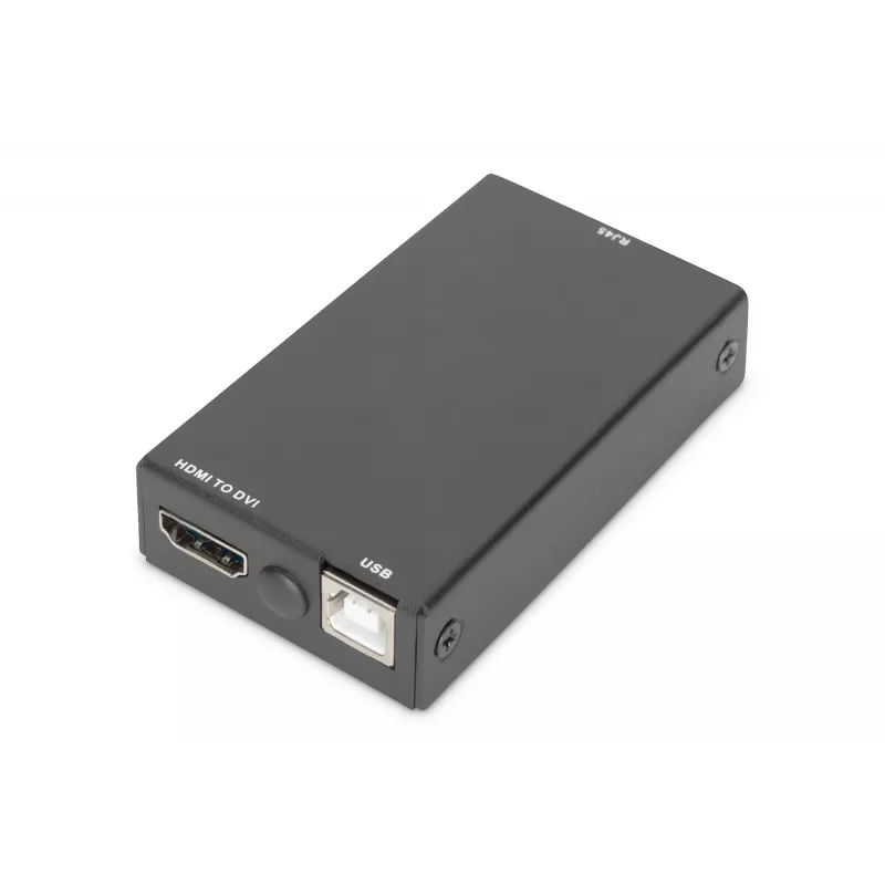 Digitus DS-51202 DVI-Dongle für modulare KVM-Konsolen, RJ45 auf DVI, USB, bis zu 60 m, Full HD