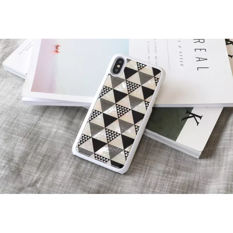 iKins Pyramid Hülle für iPhone XS/X, Weiß, K1623H
