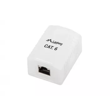 Aufputz-Anschlussdose RJ-45 Weiß Lanberg OS6-0001-W