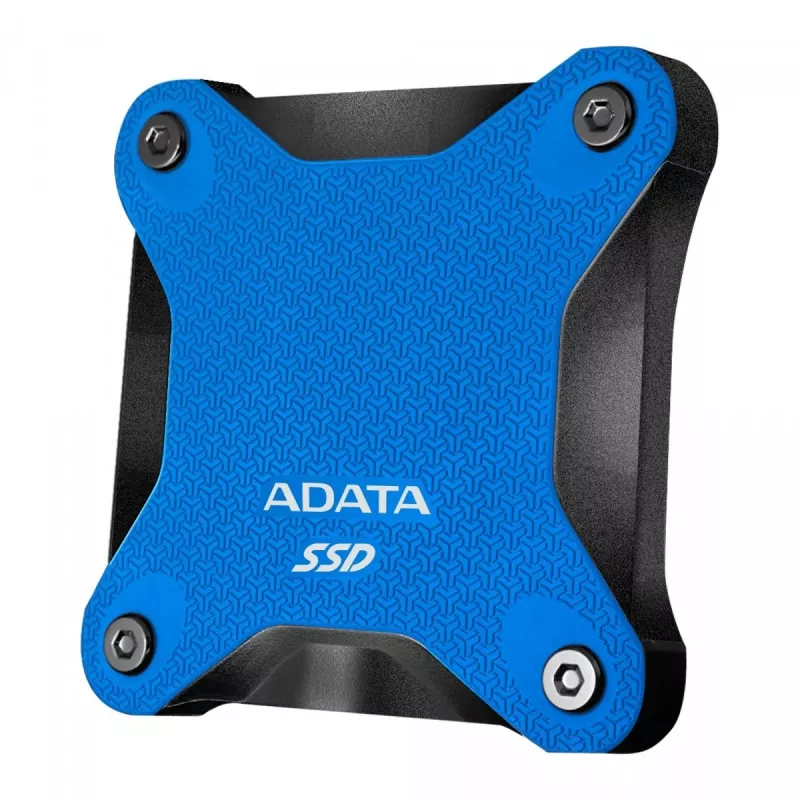 Externe SSD ADATA SD620 512 GB, USB 3.2 Gen 2 Micro-USB B, blau, Silikongehäuse, stoßfest