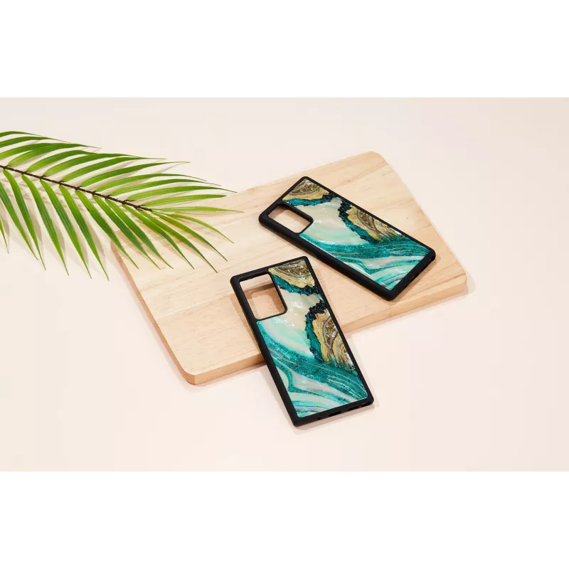 Schutzhülle iKins für Samsung Galaxy Note 20 — Aqua Agate Design