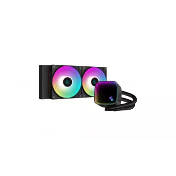 DeepCool LS520 SE AIO CPU-Wasserkühler, 2 x 120 mm, ARGB, schwarz