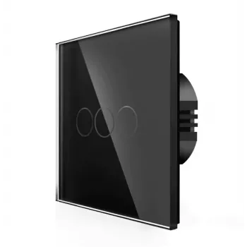 Touch-Schalter Spring One Way Glas Schwarz — Modell 0 einpolige Touch-Steuerung Glasoberfläche