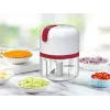Beper P102ROB050 USB-wiederaufladbarer Zerkleinerer, 0,25 L, 30 W, Weiß/Rot