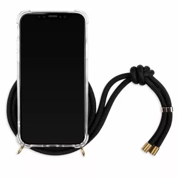 Lookabe Halsketten-Handyhülle für iPhone XR, Gold/Schwarz