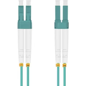 Patchkabel Helos LC Multimode 0,5 m — Duplex-Glasfaserkabel, LC-Stecker