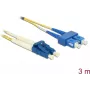 Glasfaserkabel DeLOCK 84801 2x LC 2x SC OS2 3 m Gelb