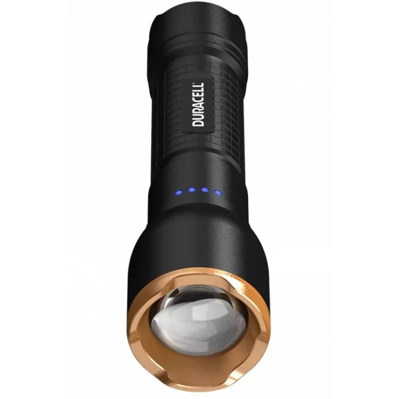 Taschenlampe Duracell DF2500R — schwarz, wiederaufladbare Handlampe