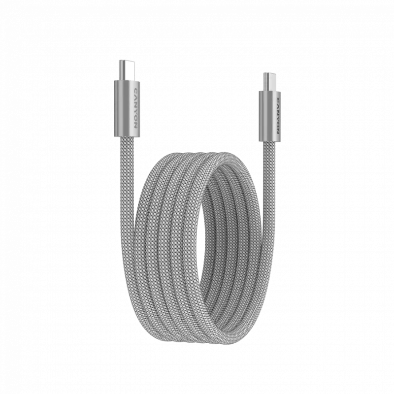 CANYON Kabel OnWire 60MG C-C 60W Magnet Geflochten 1m Hellgrau