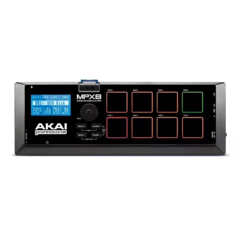 Akai MPX8 Sample Player & Pad Controller, Schwarz