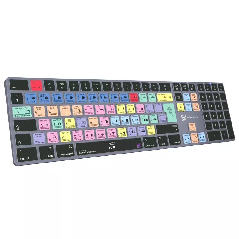 Logickeyboard LKB-PPROCC-TM-UK Adobe Premiere Pro CC Titan Tastatur, UK-Layout, Mac