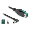 DeLOCK PoweredUSB-Kabel Stecker 12 V auf DC 5,5 x 2,5 mm Stecker gewinkelt 1 m