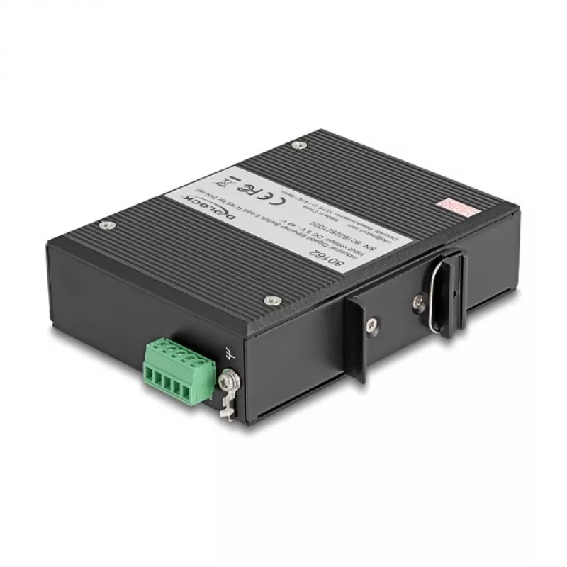 Ethernet Switch DELOCK 80162 — 5‑Port Gigabit RJ45 für Hutschienenmontage