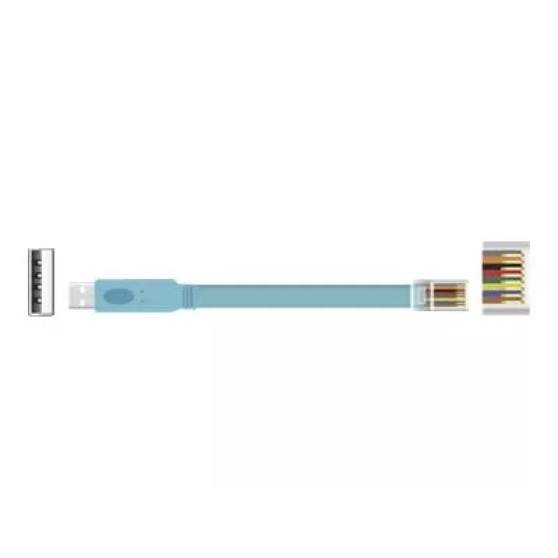 Delock USB-2.0-auf-seriell-RS-232-RJ45-Konsolen-Adapterkabel, 3 m, Blau