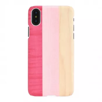 Smartphone-Hülle man and wood für iPhone X/XS — pink pie white