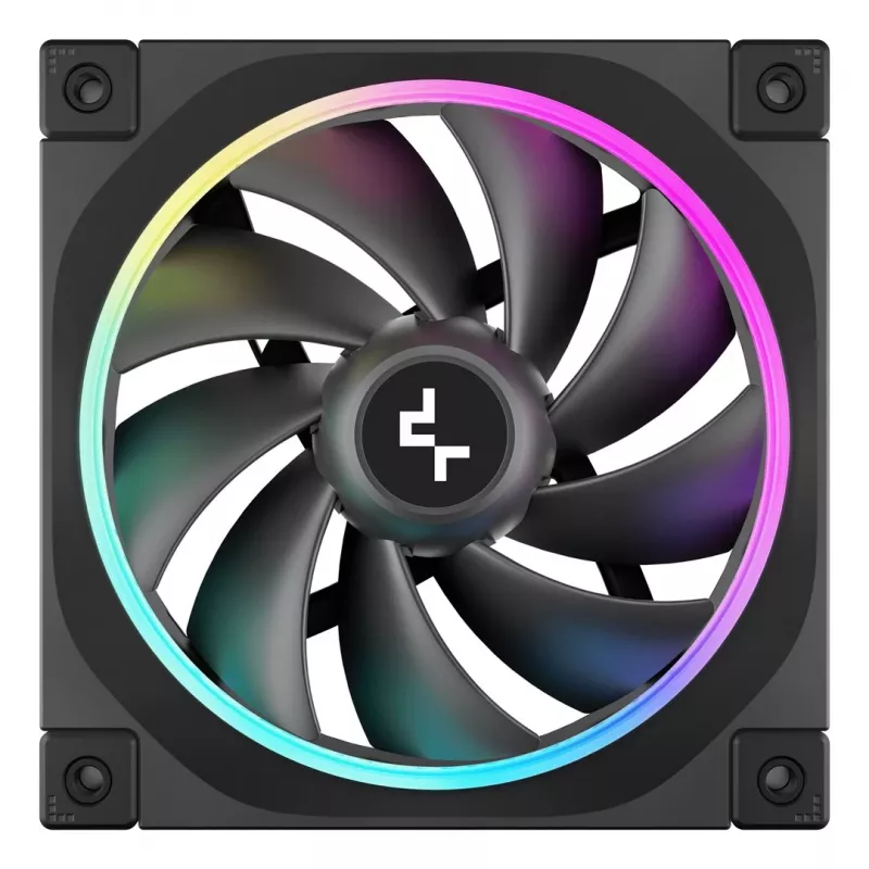 DeepCool FL12 3-in-1 120-mm-Gehäuselüfter (3 Stück), 500-2150 U/min, fluiddynamisches Lager, 32 dB, Schwarz