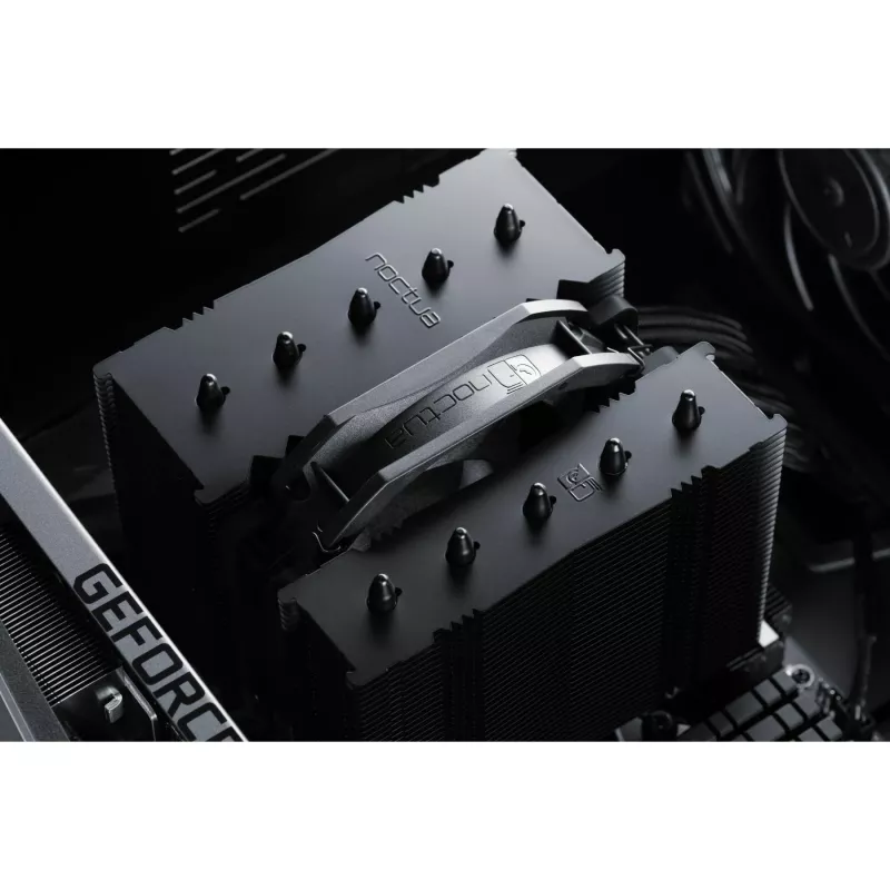Noctua NH-D12L chromax.black CPU-Luftkühler, 120 mm, Aluminium, schwarz, 450–2000 RPM, 22,6 dBA