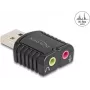 Delock 65964 Externe USB-Soundkarte, 24 Bit / 96 kHz, USB Type-A