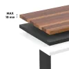 Ergo Office elektrisch höhenverstellbarer Schreibtisch, max. Höhe 1160 mm, max. - 80 kg, ohne Sitz-Steh-Tischplatte, schwarz, ER-400 B