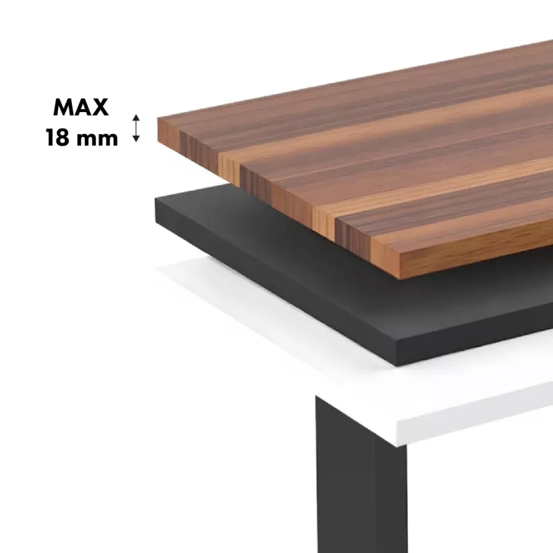 Ergo Office elektrisch höhenverstellbarer Schreibtisch, max. Höhe 1160 mm, max. - 80 kg, ohne Sitz-Steh-Tischplatte, schwarz, ER-400 B