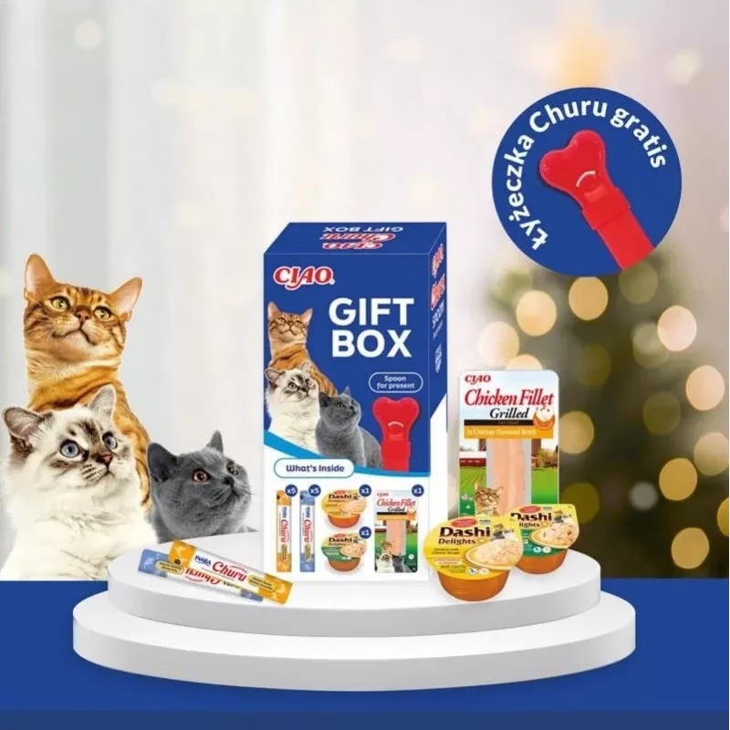 Katzenleckerli-Geschenkbox INABA Churu — gemischte cremige Leckerli für Katzen, Multipack